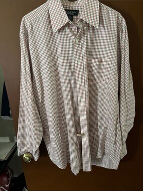 Brooks Brothers Red & White Checked Dress Shirt
